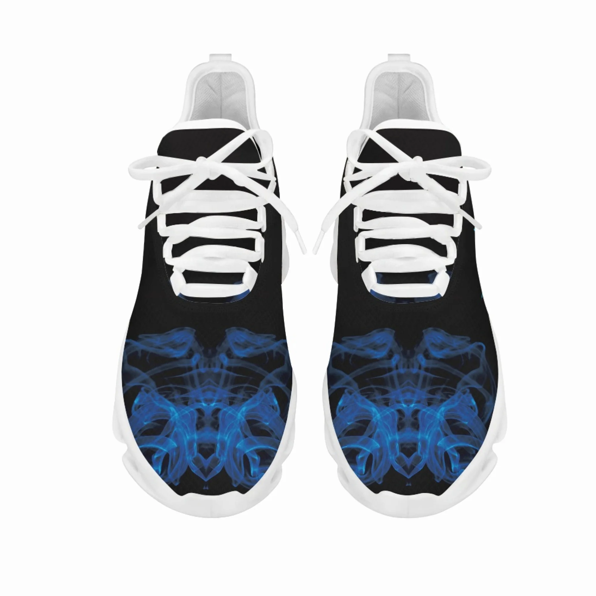 Yikeluo Radiologic Technologist Blue Print Casual Mesh Flats Sneakers Ladies Lightweight Lace Up Footwear Zapatos de Mujer