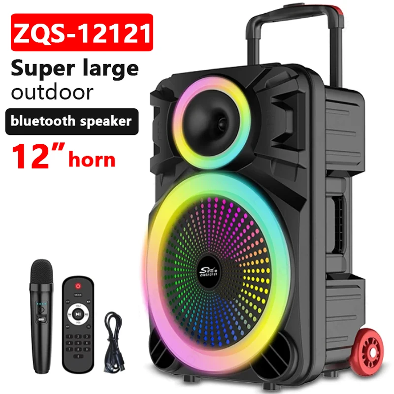 

Bluetooth-Колонка на колесиках ZQS12121, 12 дюймов, с микрофоном