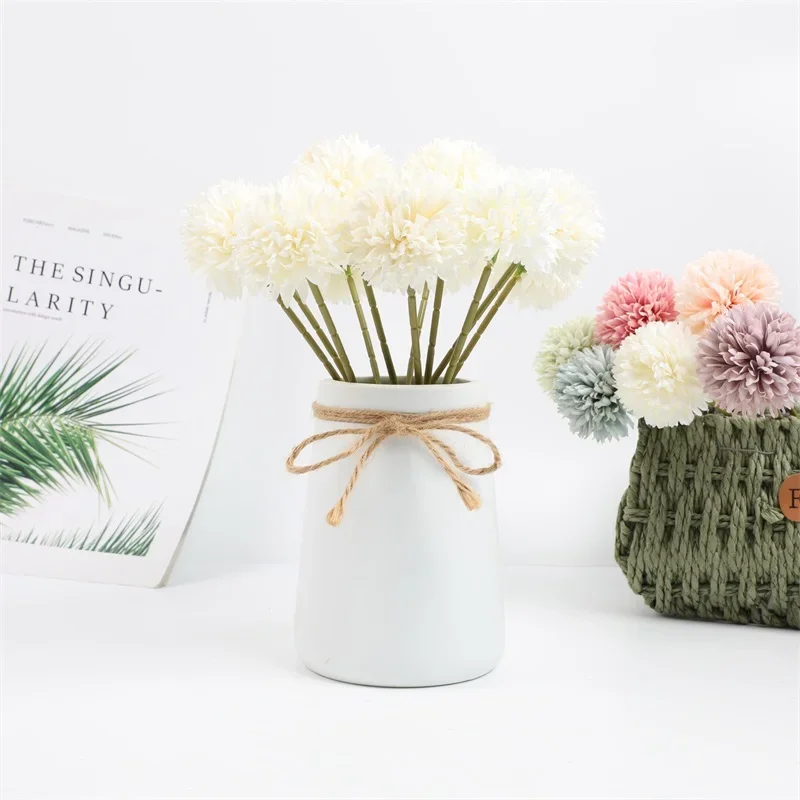 /5pcs künstliche Blumen Hortensie Bouquet Boho Home Schlafzimmer Dekor Hochzeit Dekor Handwerk Vasen Blumen arrangement Zubehör – Detail 5