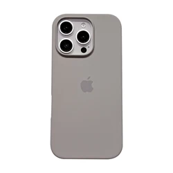 Enhanced Liquid Silicone Candy Color Phone Case with Logo Box Cover - iPhone 15 Plus (Clay)