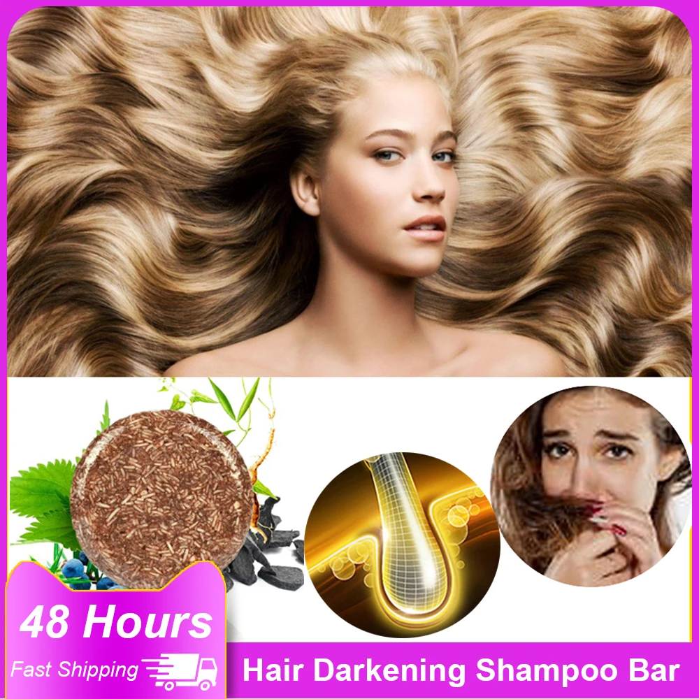 HiraHairDarkeningShampooBarSoapPolygonumShampooEssenceNatural