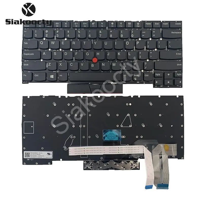 Nuovo/Orig Lenovo Thinkpad T490S T495S Tastiera Americana Non Retroilluminata Wo/Frame 02Hm424