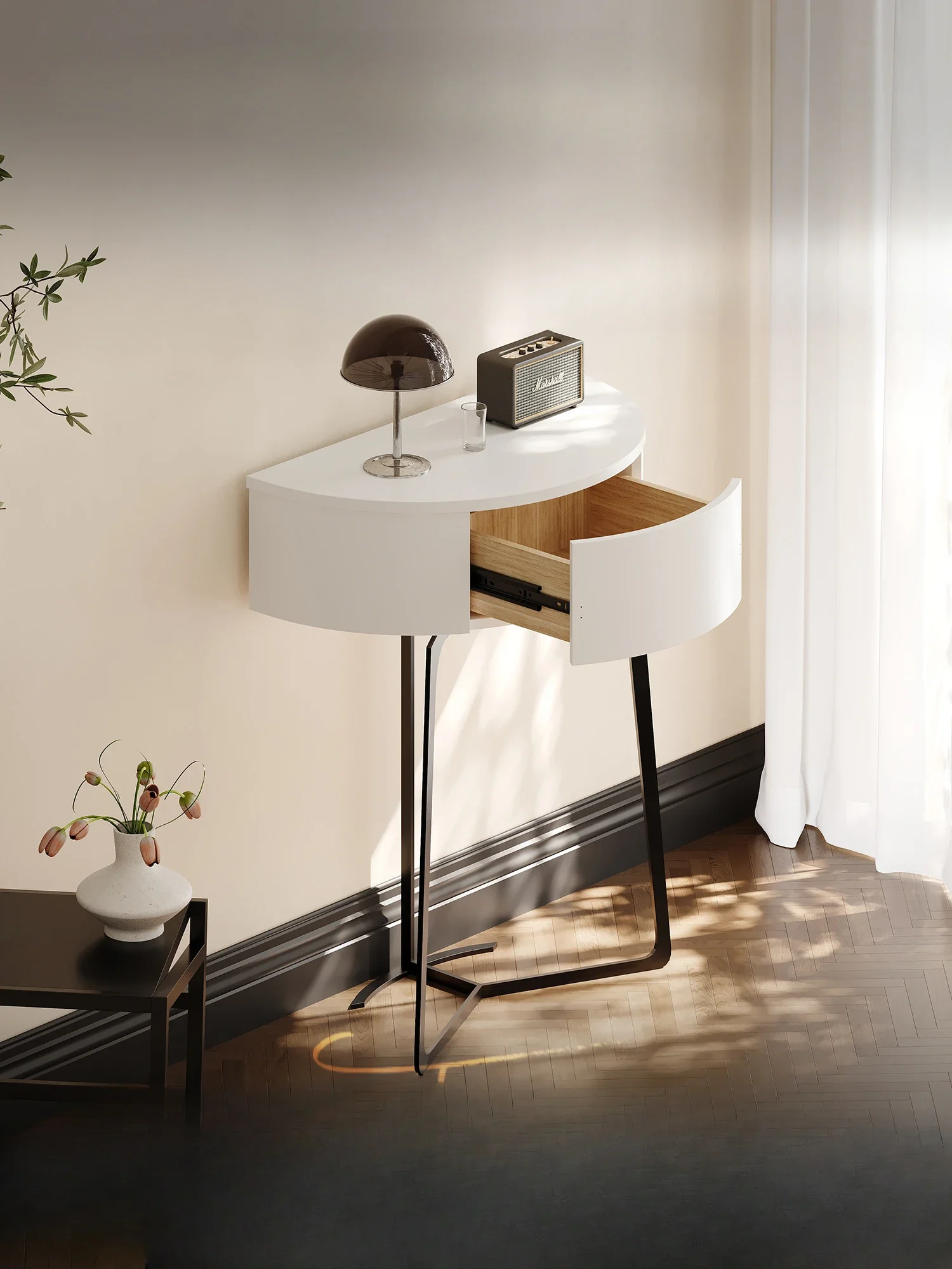 

Italian Minimalist Living Room Creative Console Tables Wall Designer Modern Minimalist Decoration a Long Narrow Table