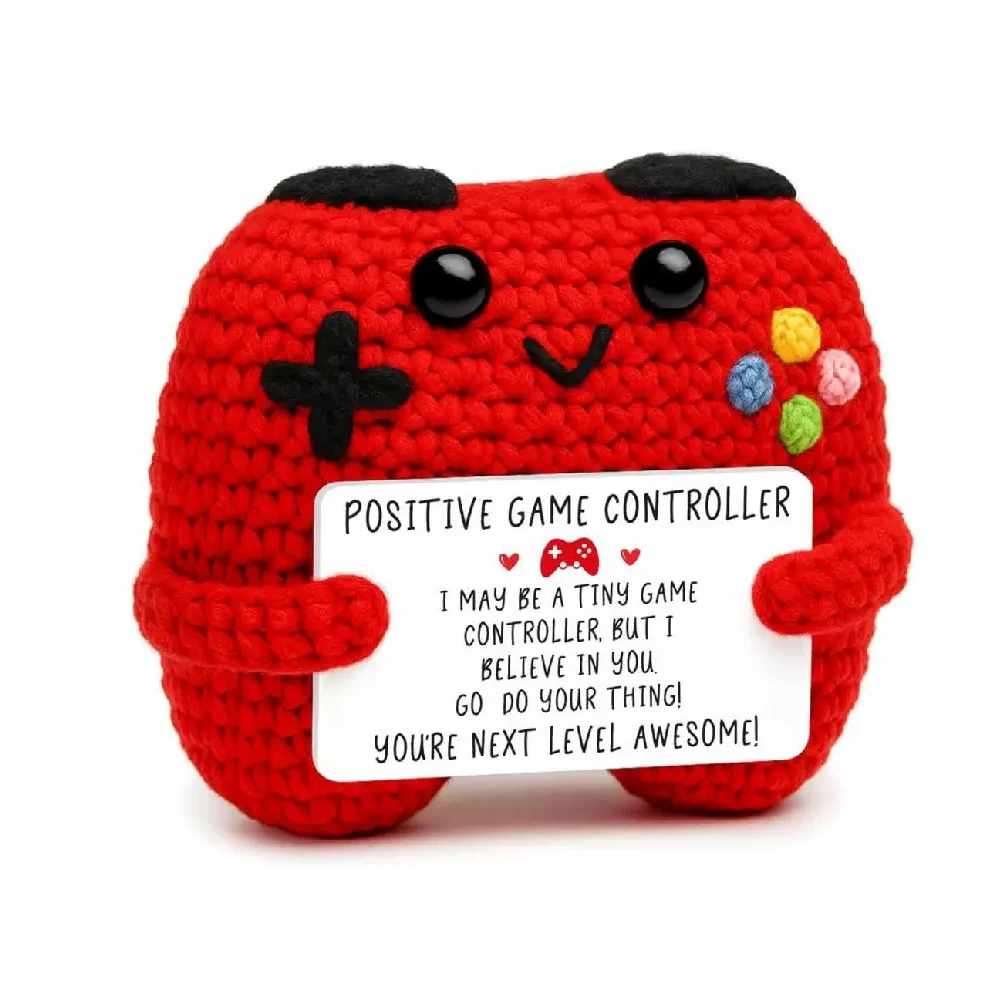 Lustiges Geschenk: Emotionale Häkelpuppen, Niedliche Positive Häkeltiere, Positive Strickpuppe als Regaldekoration 2026