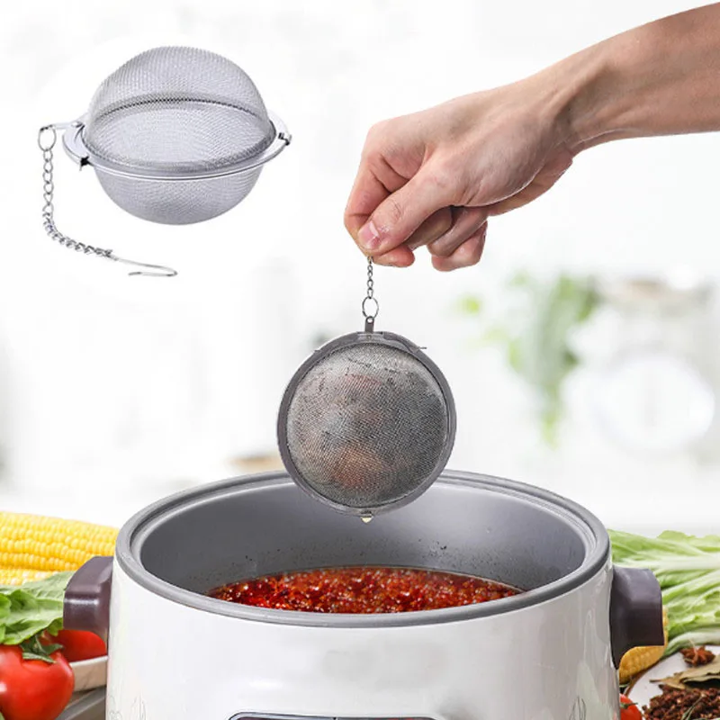 5 Size 4.5cm/5.5cm/7cm/9cm/11cm Stainles Steel Teaware Mesh Strainer Infuser Tray Tea Herbal Filter Accessories Kitchen Tool