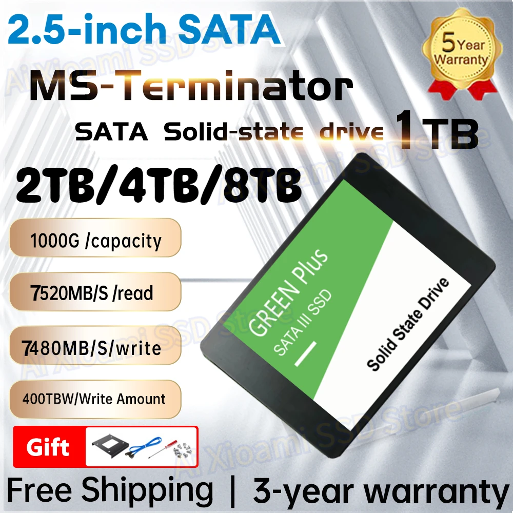 

New 8TB SSD sata 4TB 2TB Hard drive disk sata3 2.5 inch ssd TLC 7560MB/s internal Solid State Drives for laptop & desktop PC PS4