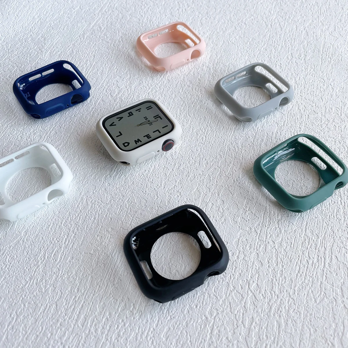 Silicone Protector Cover For Apple Watch Case 45Mm 41Mm 44Mm 40Mm 42Mm 38Mm Iwatch Accessories For Apple Watch Series 3 4 5 6 7