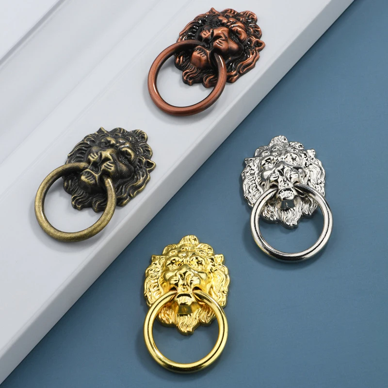Antique Bronze Lion Head Knobs Pulls for Dresser Drawer Cabinet Door Handles Knobs Door Knocker cabinet handles,door knocker