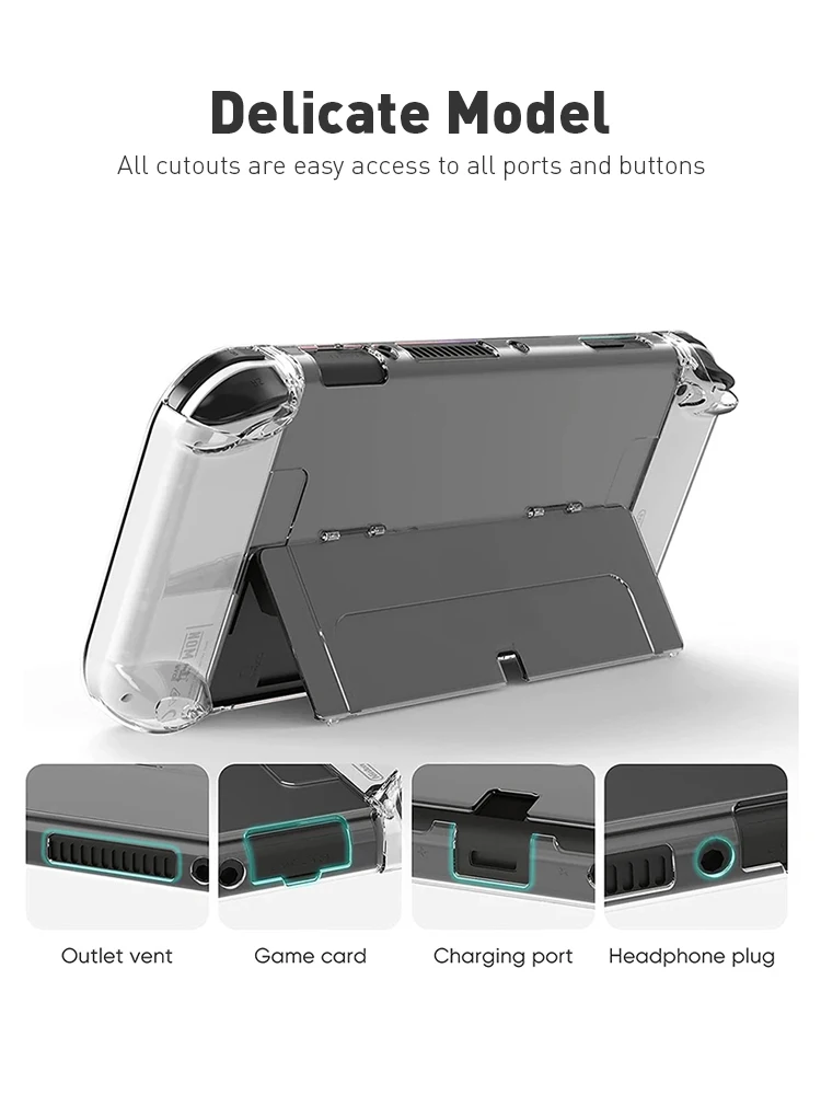 DATA FROG Carrying Case Compatible-Nintendo Switch OLED Storage Protective Hard Cover Crystal Shell For Switch Oled Accessories