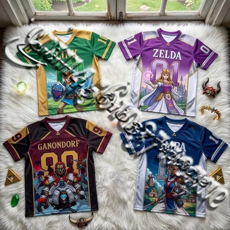 Bandai Animation Game Theme: Legend of Zelda Charaktere, Sportshirt, Sommer-Oversize-T-Shirt, passend für die ganze Familie, 2026