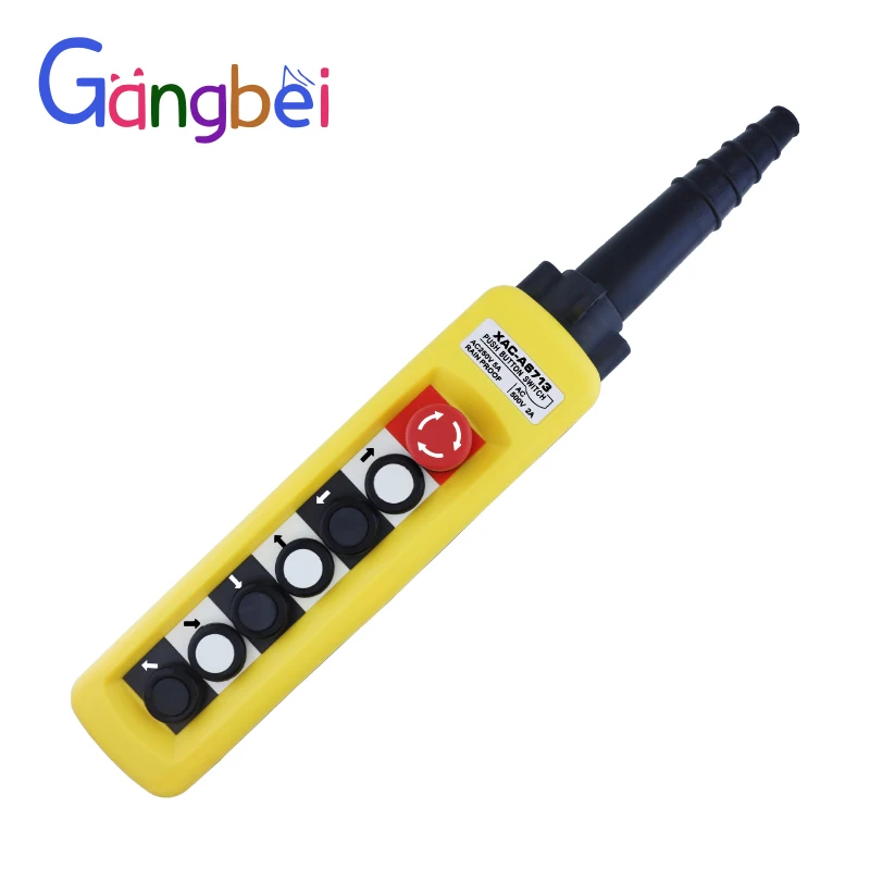 Interruptor Impermeável do Controle do Tráfego Botão de Levantamento Caixa para a Elevação para Baixo Parada de Emergência Esquerda e Direita Xac-a6713