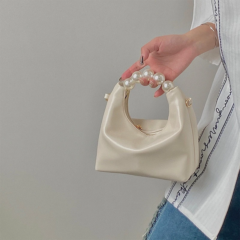 Retro Crossbody Bags for Women Vintage Lace Pearl Chain Ladies Small Square  Shoulder Bag Female Clutch Purse Handbags Sac Femme