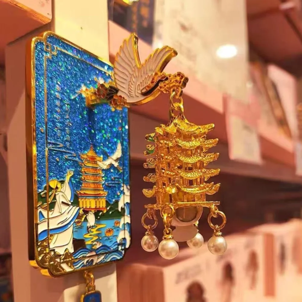 Exquisite Luminous Refrigerator Sticker Decorative Personality Refrigerator Magnets Three-dimensional Alloy Magnetic Sticker