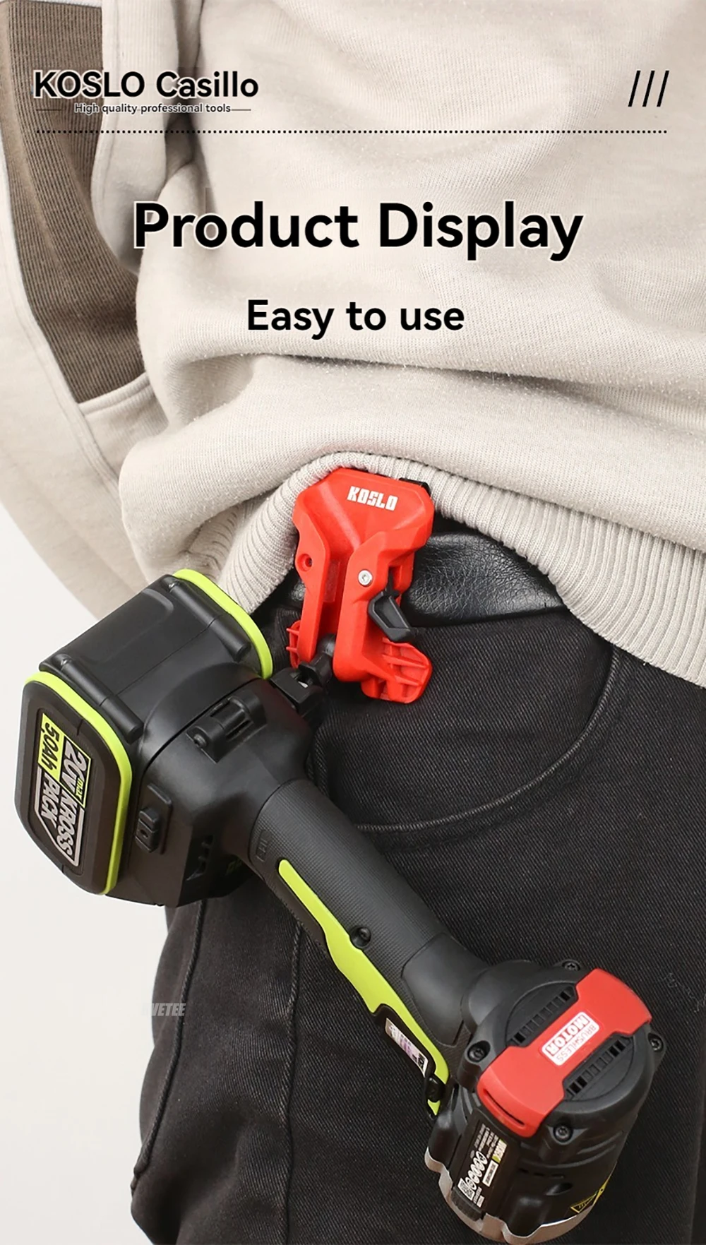 High Quality Tool Quick Hanger with Lock Metal Hook for Electric Drill Electric Wrench Hand Tools