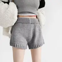 New Loose Knitted Shorts A-Line Bodycon Fit Slimming Pants Soft High Waist Shorts Female Fashion - Image 3