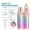 2 in 1 Rechargeable Electric Eyebrow Trimmer Lady Shaver Women Epilator Facial Hair Remover Pen Size Female Hair Shaving Razor 3