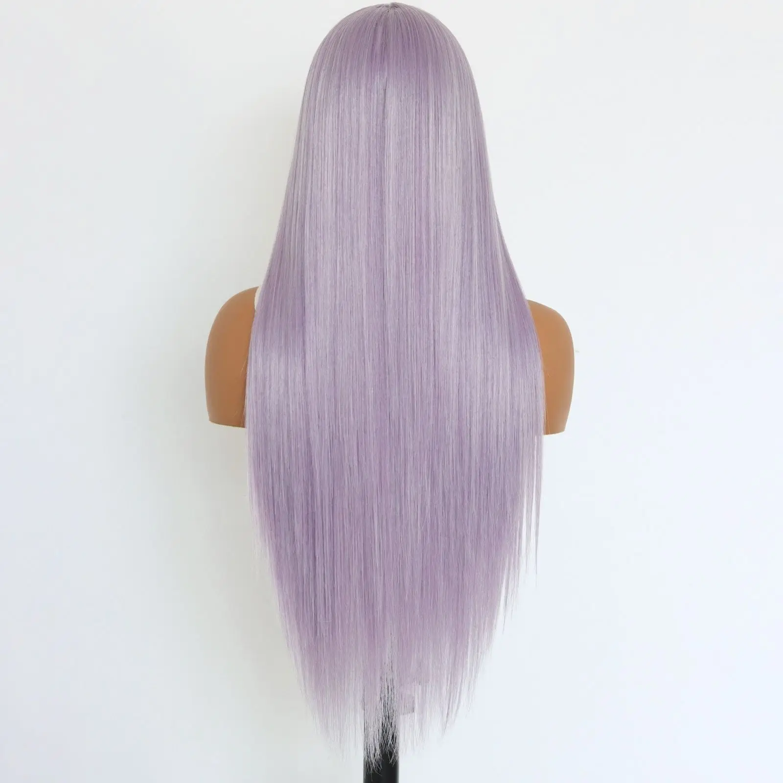 Lavender Purple Synthetic Lace Front Wigs Long Straight Lavender 13×4 Lace Front Wig Heat-resistant Synthetic wig 24Inch
