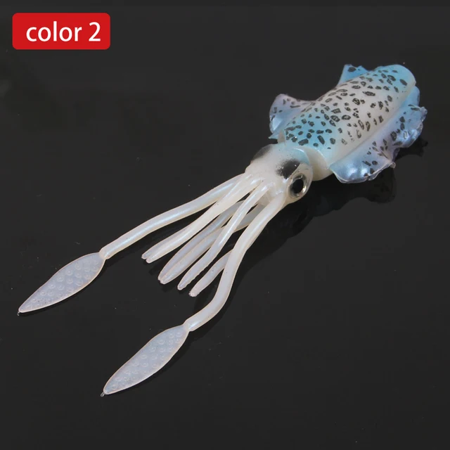ORJD Trolling Lure Soft Squid Lure 7g 15g 20g 60g Luminous UV Squid Jig For Sea Fishing Boat Fishing Wobbler Bait For Snapper 60G 15CM NO HOOK