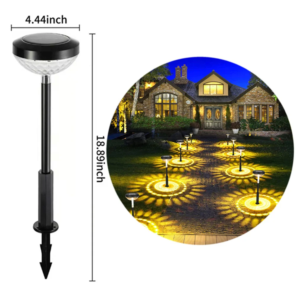 Bright Solar Pathway Lights Color Changing/Warm White LED Solar Outdoor Waterproof Garden Lights for Walkway Yard Lawn Landscape best solar light for home