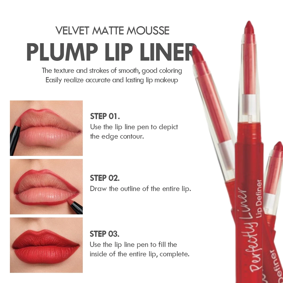 Lip Liner Lip Liner Pencil Lip Stain Waterproof Long Lasting Matte