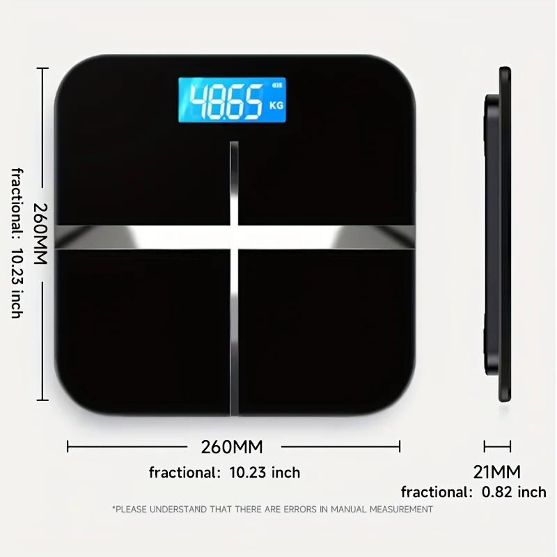 Intelligent Home Small Body Scale High Accuracy Electronic Weighing LCD HD