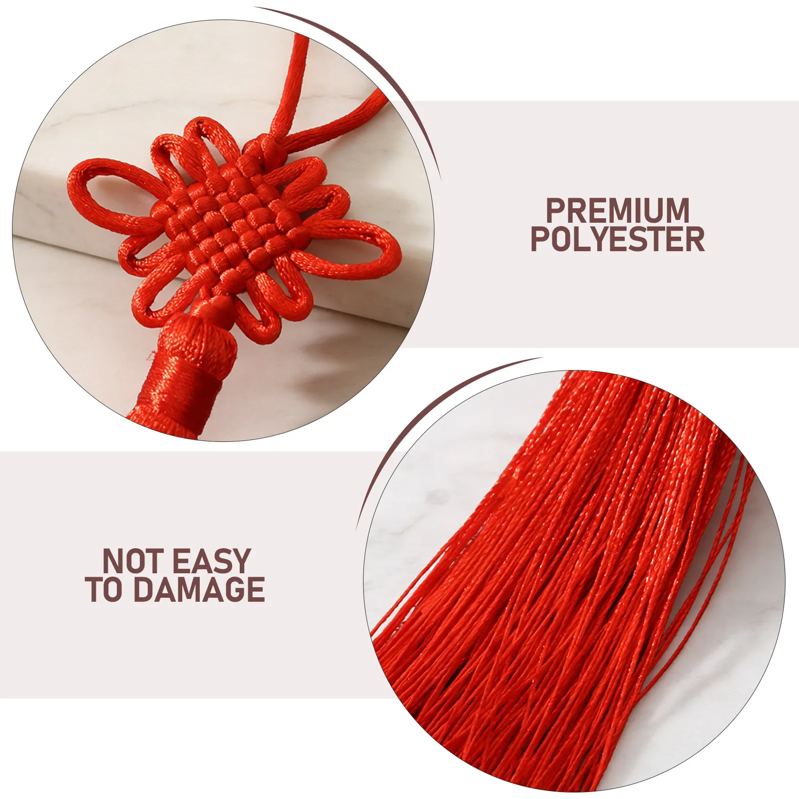 20Pcs 레드 중국어 매듭 태슬 펜던트 DIY 쥬얼리 공예용 수제 장식 태슬 키 태슬 가방 참 웨딩