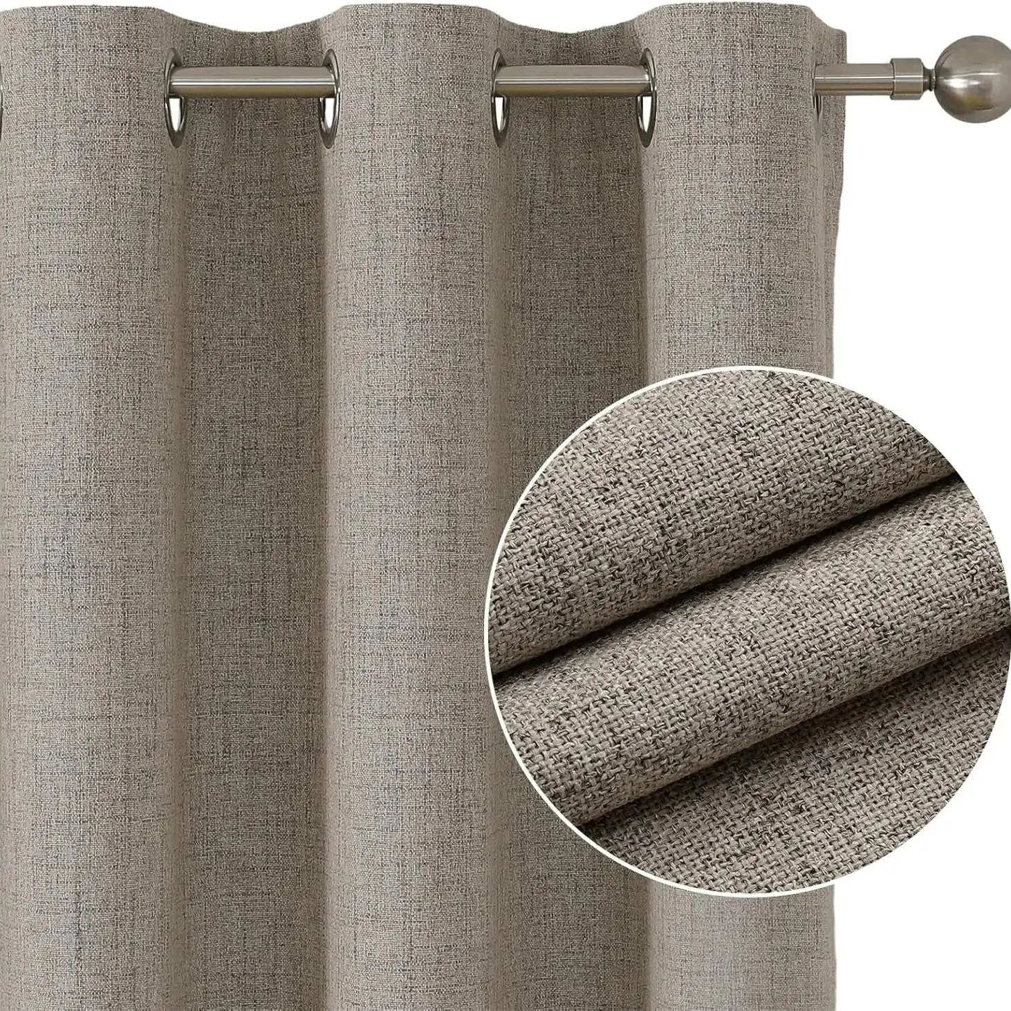 Textured Thermal Blackout Curtains 2