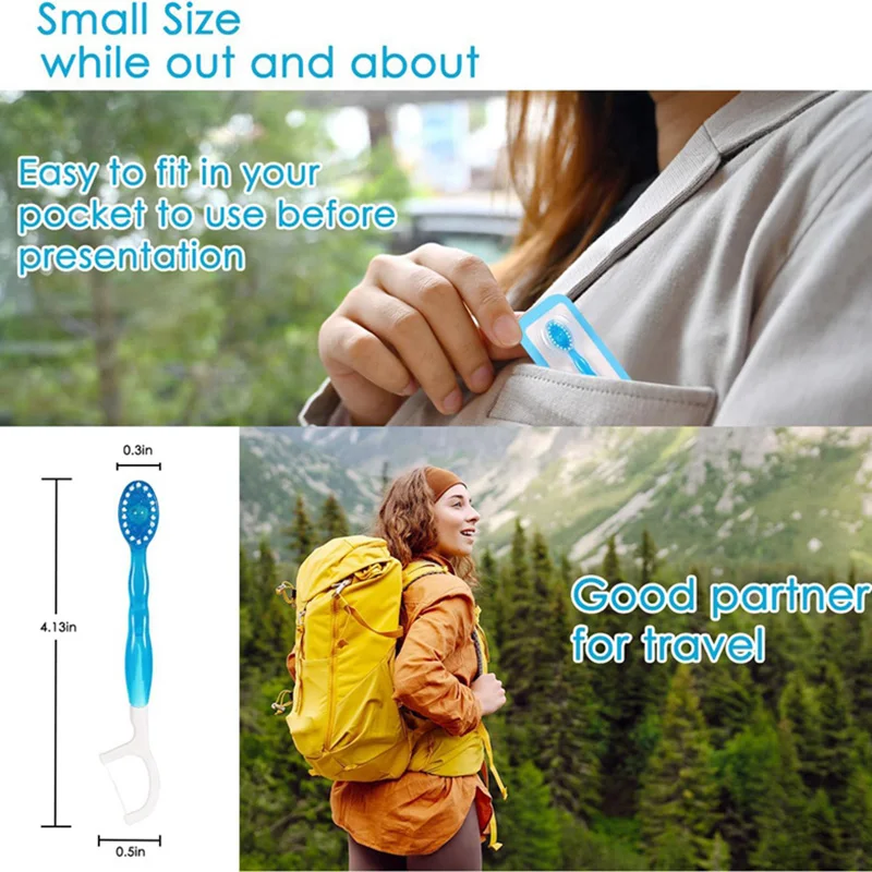 Disposable Mini Travel Toothbrushes 5 In 1 Function Travel Date Portable Individually Packed 40 Pack disposable toothbrush