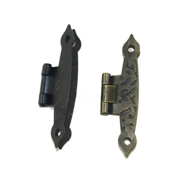 Vintage Chinese Cabinet Door Luggage Hinge 1PC 4 Holes Decor Furniture Decoration Antique Old H Hinges Bronze Tone 65*34mm stainless steel hinges door hinges gas strut hinges plastic hinges nylon hinges