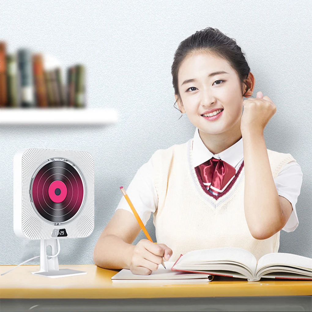 ABS 휴대용 CD 플레이어, 쉬운 조작 알람 설정, 편리한 CD-Q200 미국 플러그 지원, 리모컨 포함