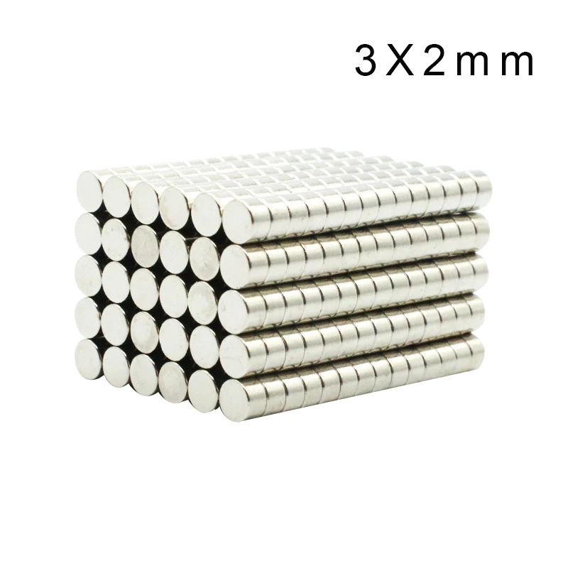 50 100 200 300 400 500PCS 3x2 Minor Disc Search Magnet Small Round Magnets 3x2mm Neodymium