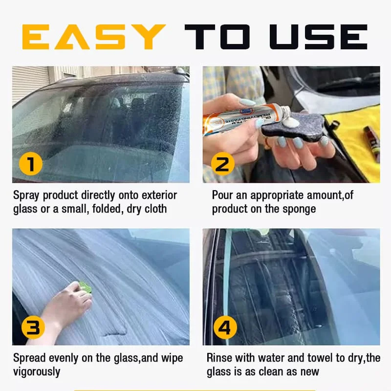 50/100g Car Glass Oil Film Cleaner Glass Film Removal Cream Paste For Polishing Cars Window Front Windshield Agent Tools
