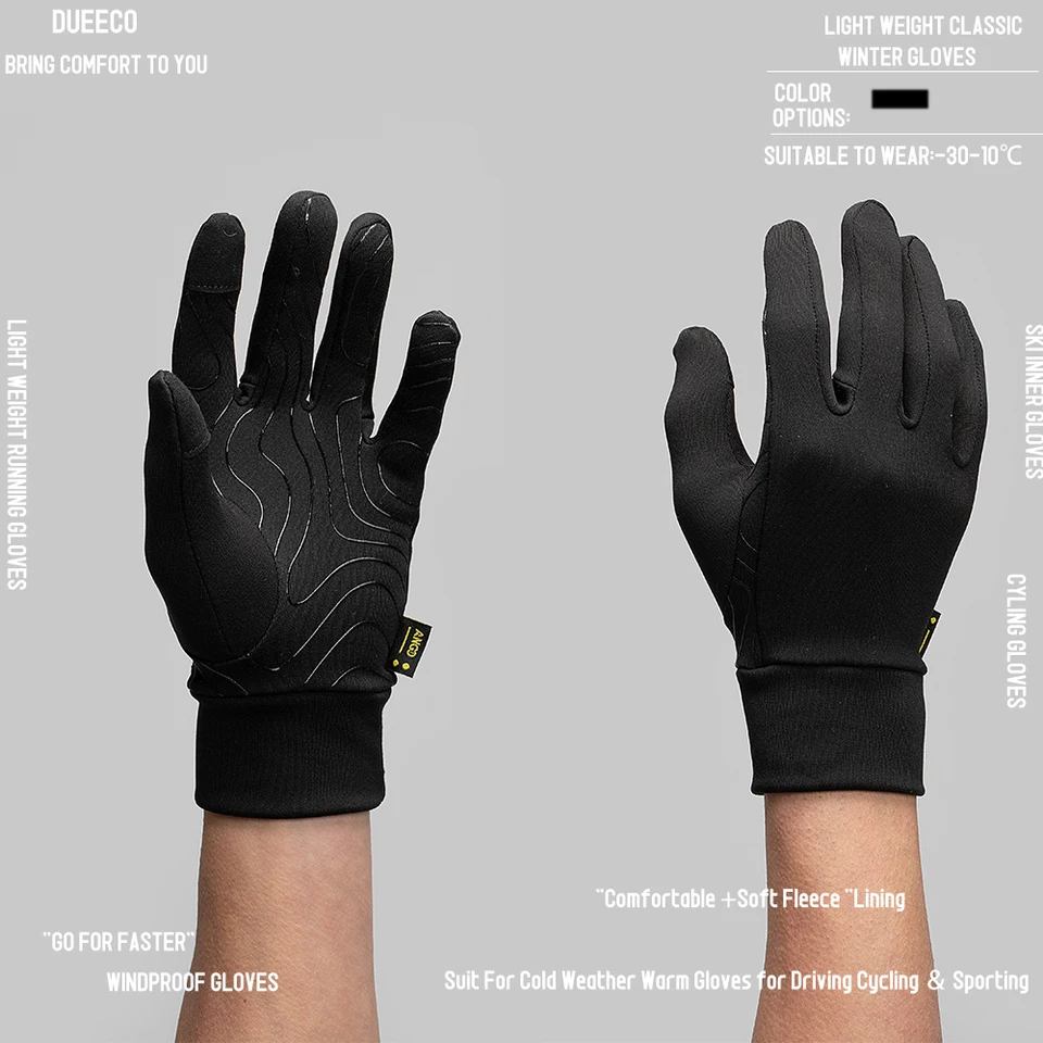 Cadeau Homme Pas Cher Gants D'hiver Thermiques SNQ - Doublure Polaire, Gants Chauds En Tricot élastique Pour Cadeau Homme Noel Pas Cher