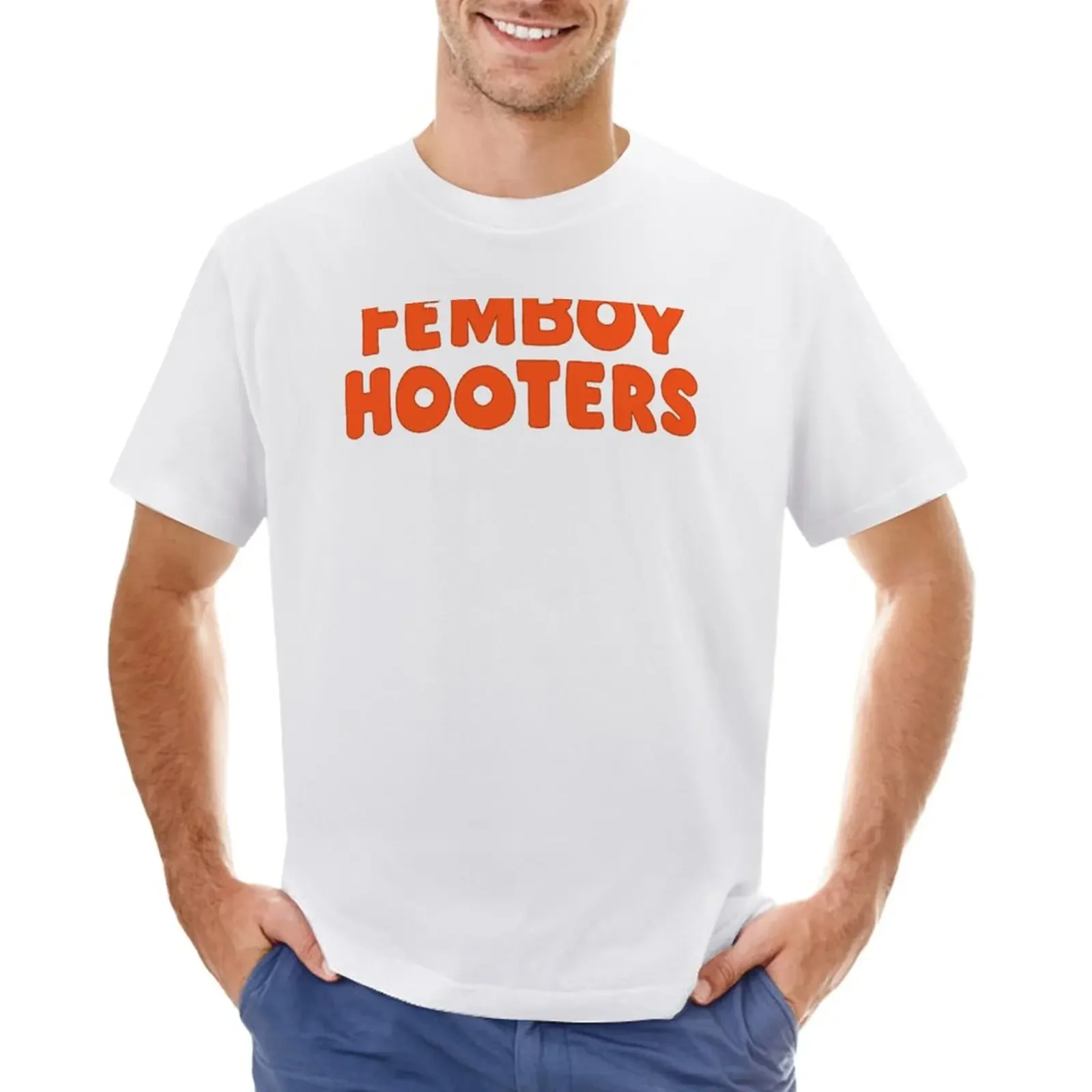 

Femboy Hooters T-Shirt cute tops sublime blacks mens t shirts pack