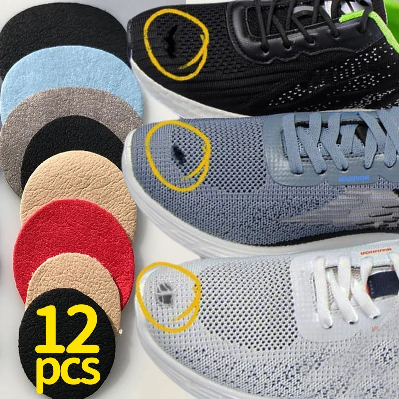 6/12Pcs Sports Shoes Patches Shoe Heel Repair Patch Self-adhesive Inside Shoe Patches Holes Leather Heel Pads Sole Repair