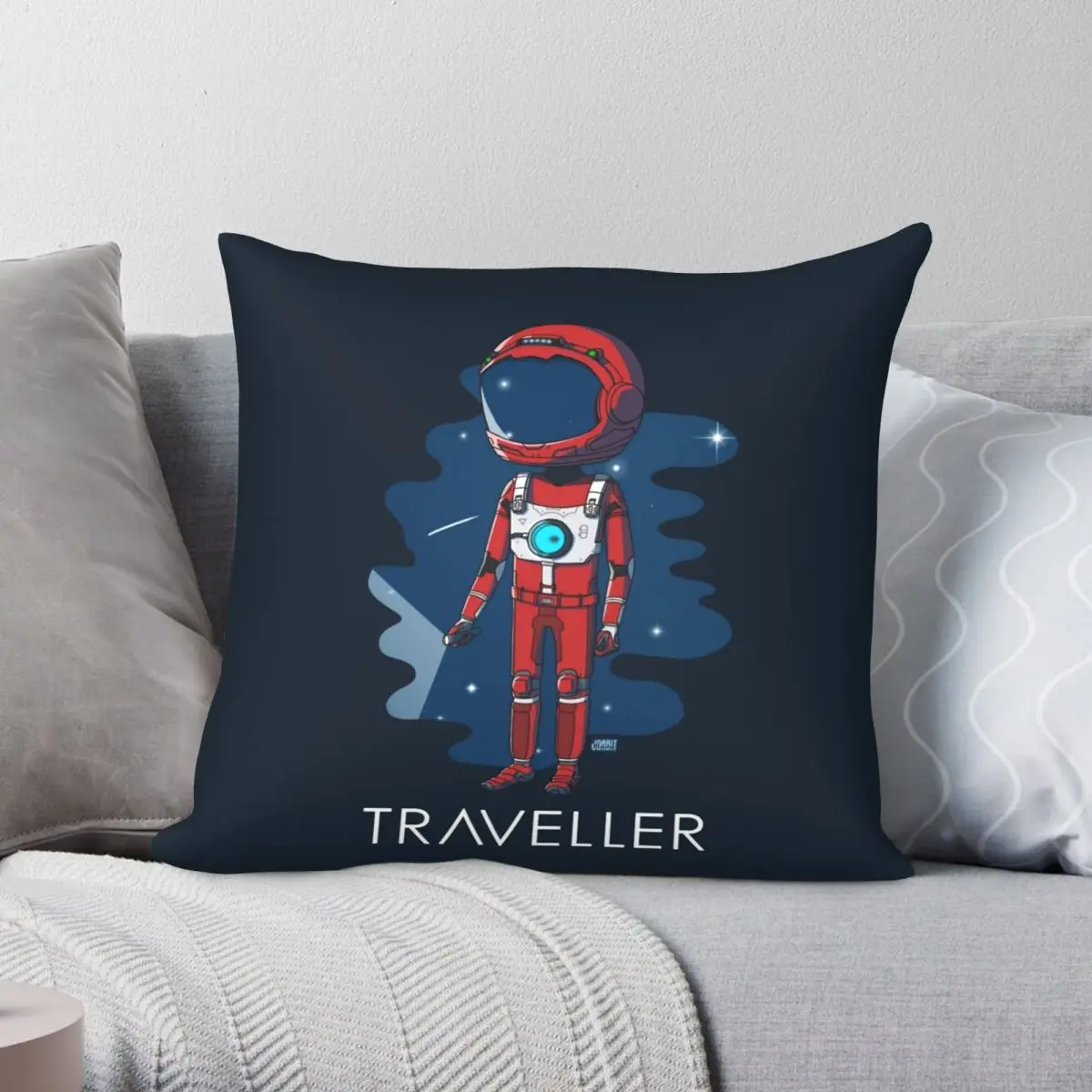 No Man'S Sky Traveller Square Federa Poliestere Lino Velluto Modello Zip Decor Home Cushion Case