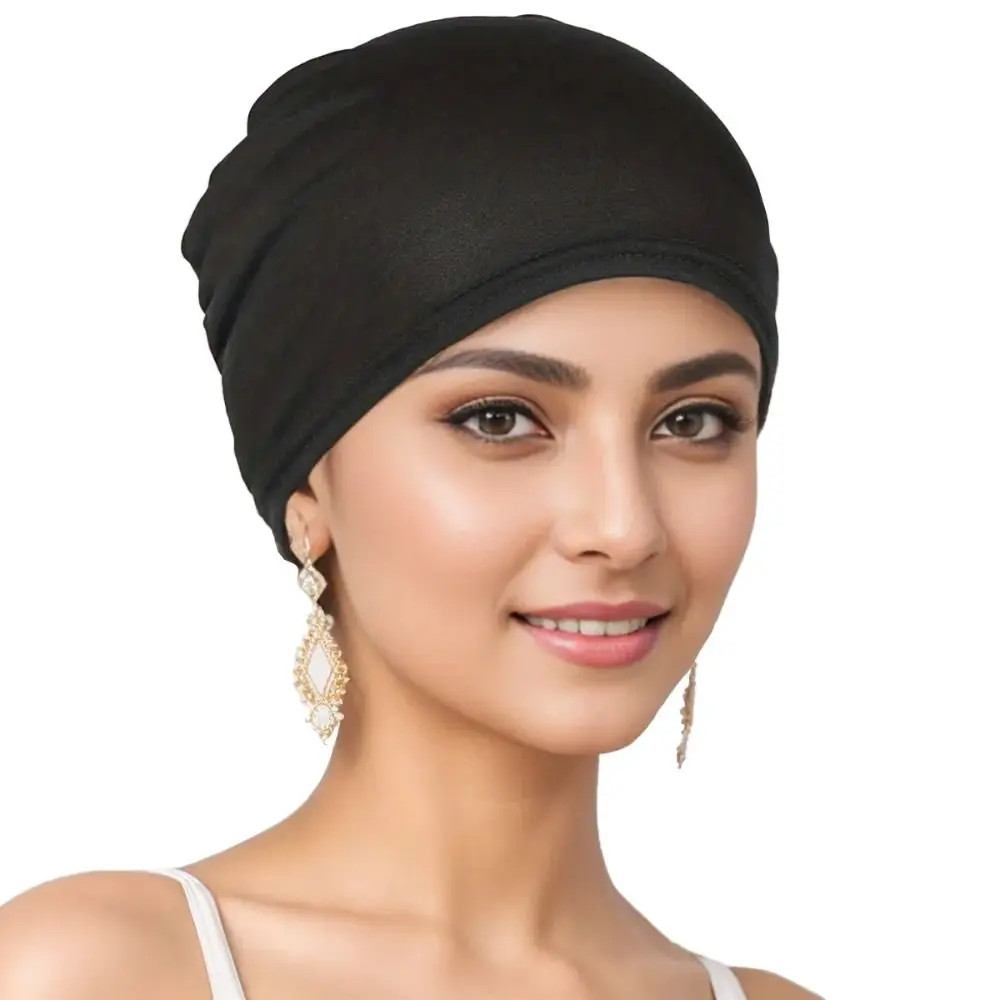 New Premium Muslim Hijab Caps Cotton Fashion Elastic Bonnet Cap Musliman Turban Women's Head Hood Closed Hijab Underscarf 2
