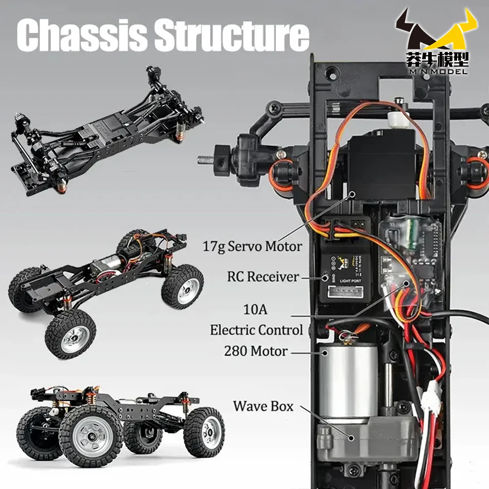 Nylon Metal 4WD Remote Control Crawler Off Road Vehicle Toy