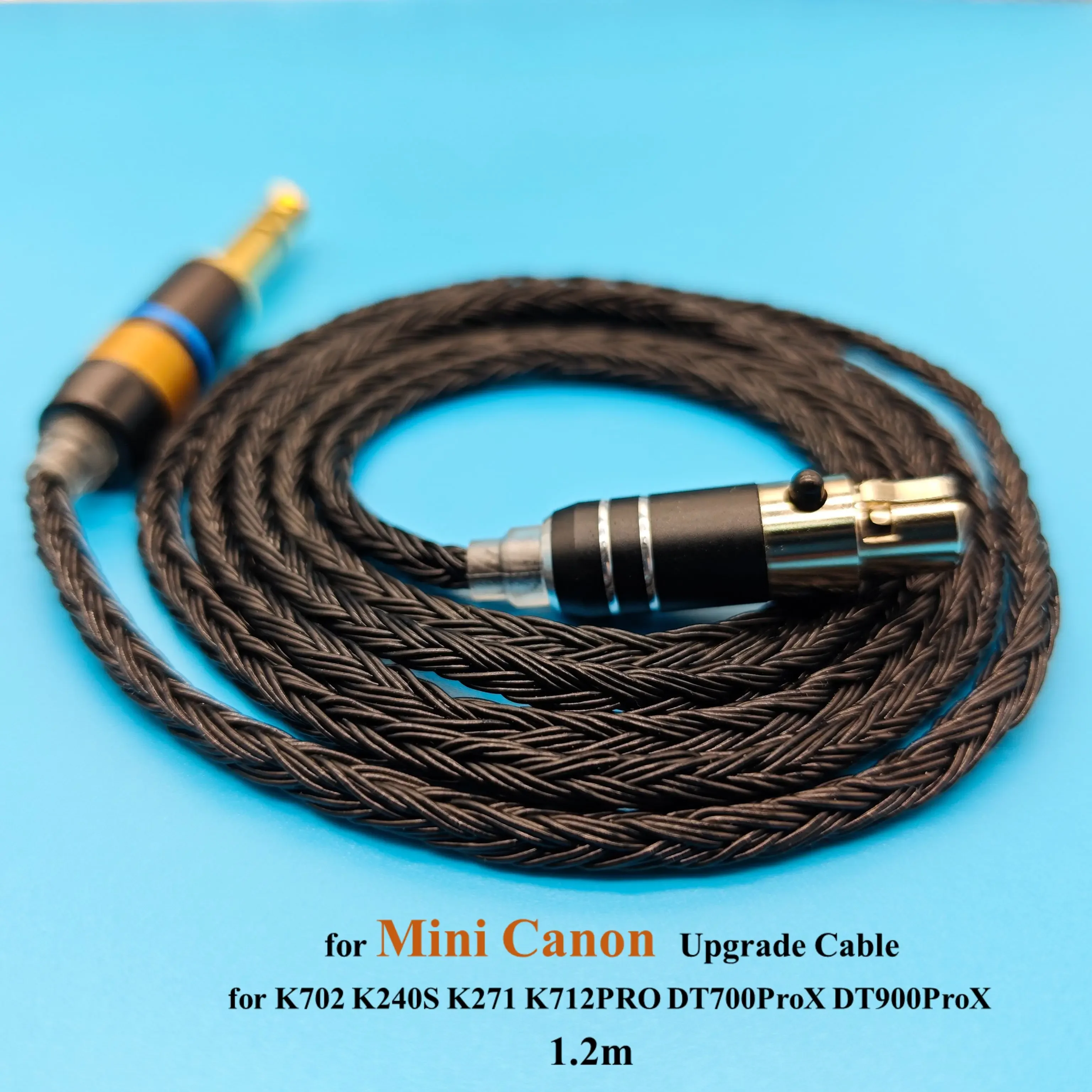 

Single Crystal Copper Silver Plated Upgrade Line, for MiniCanon K702, K240S, K271, K712PRO, DT700ProX, DT900Pro, 6.5, 24 Cores