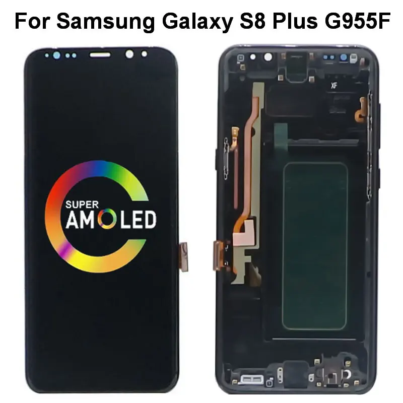 

SUPER AMOLED S8 Plus LCD For SAMSUNG Galaxy s8 plus G955 G955F G955U SM-G955F/DS S8+ Lcd Display Touch Screen Digitizer Assembly