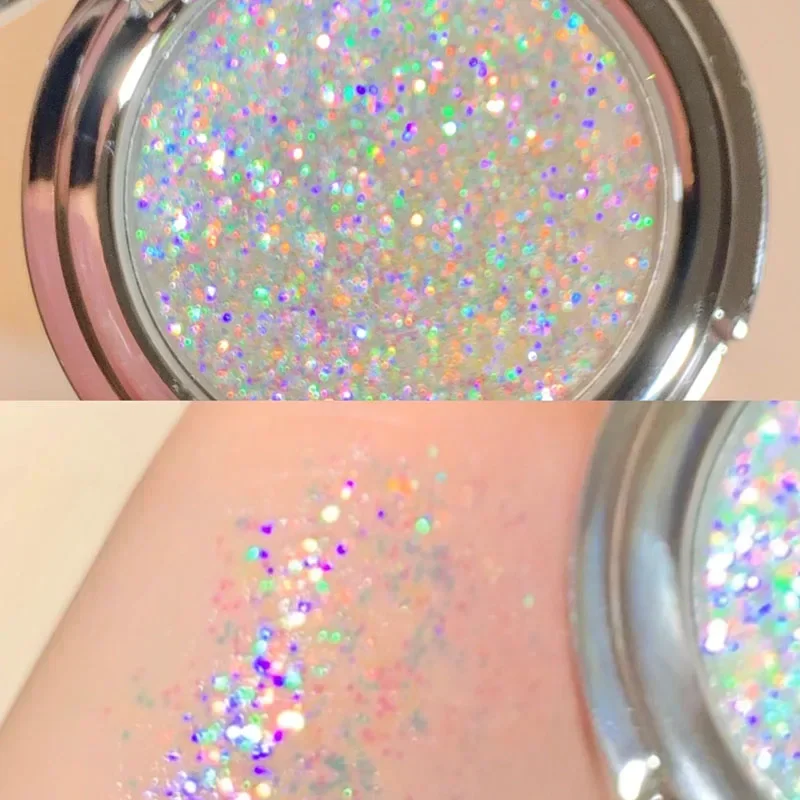 Eye shadow Eye shadow plate Glitter Eyeshadow Palette Purple Sequins Pigment Crystal Mud Shining Eyes Makeup Waterproof Lasting Midnight Party