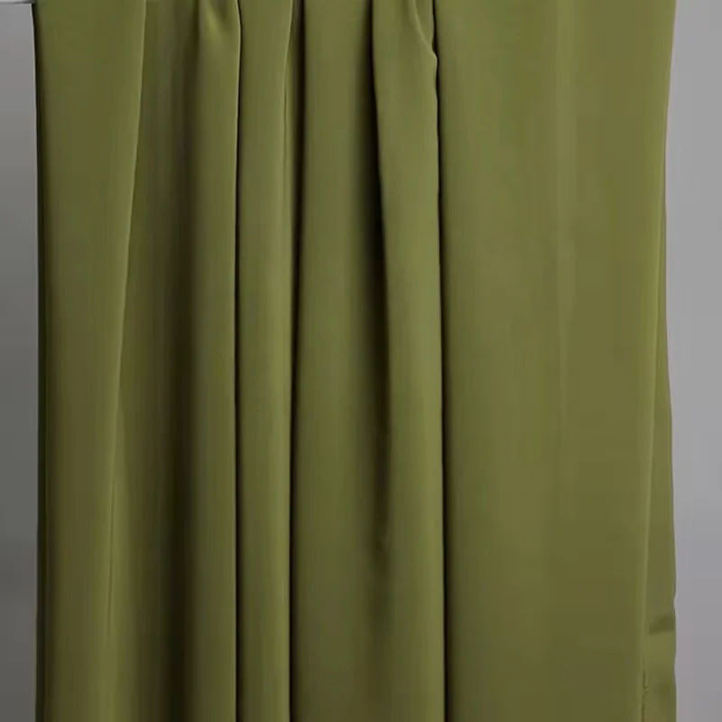 Elegant Green Chiffon Georgette Fabric for DIY Fashion & Decorations
