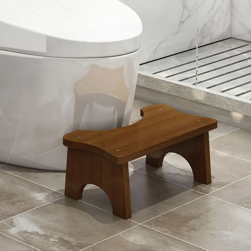 1Pc Bathroom Footstool Wooden Toilet Stool Household Children Step Stool Bathroom Furniture Home Furniture Chairs