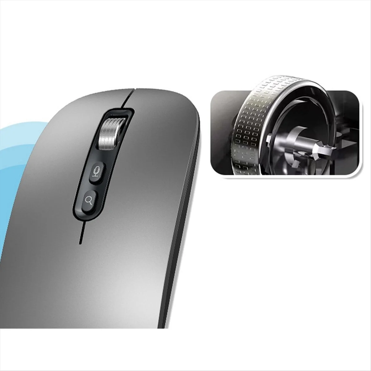 JOMAA Ensemble clavier et souris sans fil pliables Bluetooth avec support et fonction vocale intelligente._voghion.com
