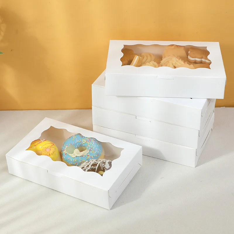 10/20Pcs Cake Dessert Boxes with Clear Window, Paper Bakery Packaging Boxes for Cupcake... - SKU CDB02021 - UGI Packaging