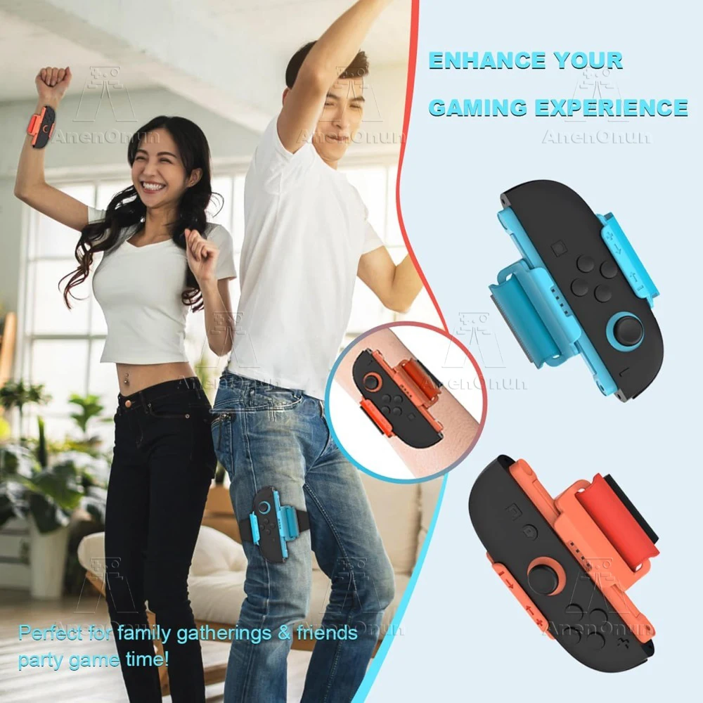 Armbänder, Beingurte für Switch 2, Tanz und Fitness, Bewegungserkennung, Spiele, Workout-Set, verstellbar, rutschfest, Joycon 2 Sportbündel – Detail 5