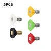 High Pressure Washer Tips Set Fan Shaped Quick Connector Nozzles Car Water Gun Hose Accessories 1/4 Quick Nozzle Set With Holder 6