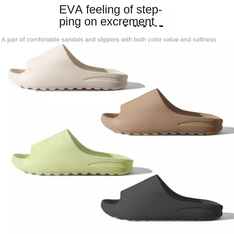 Soft Slippers Summer Slippers Feet proof and odor resistant internet celebrity slippers for men outdoor wear summer indoor stay at home couple EVA sandals