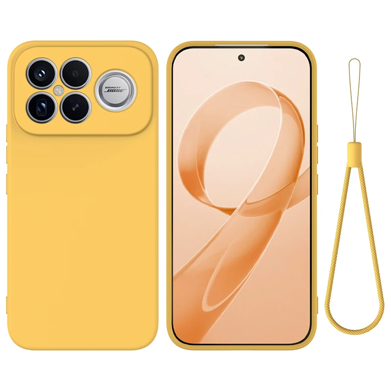 All-Inclusive Skin-Friendly Liquid Silicone Phone Case with Lanyard