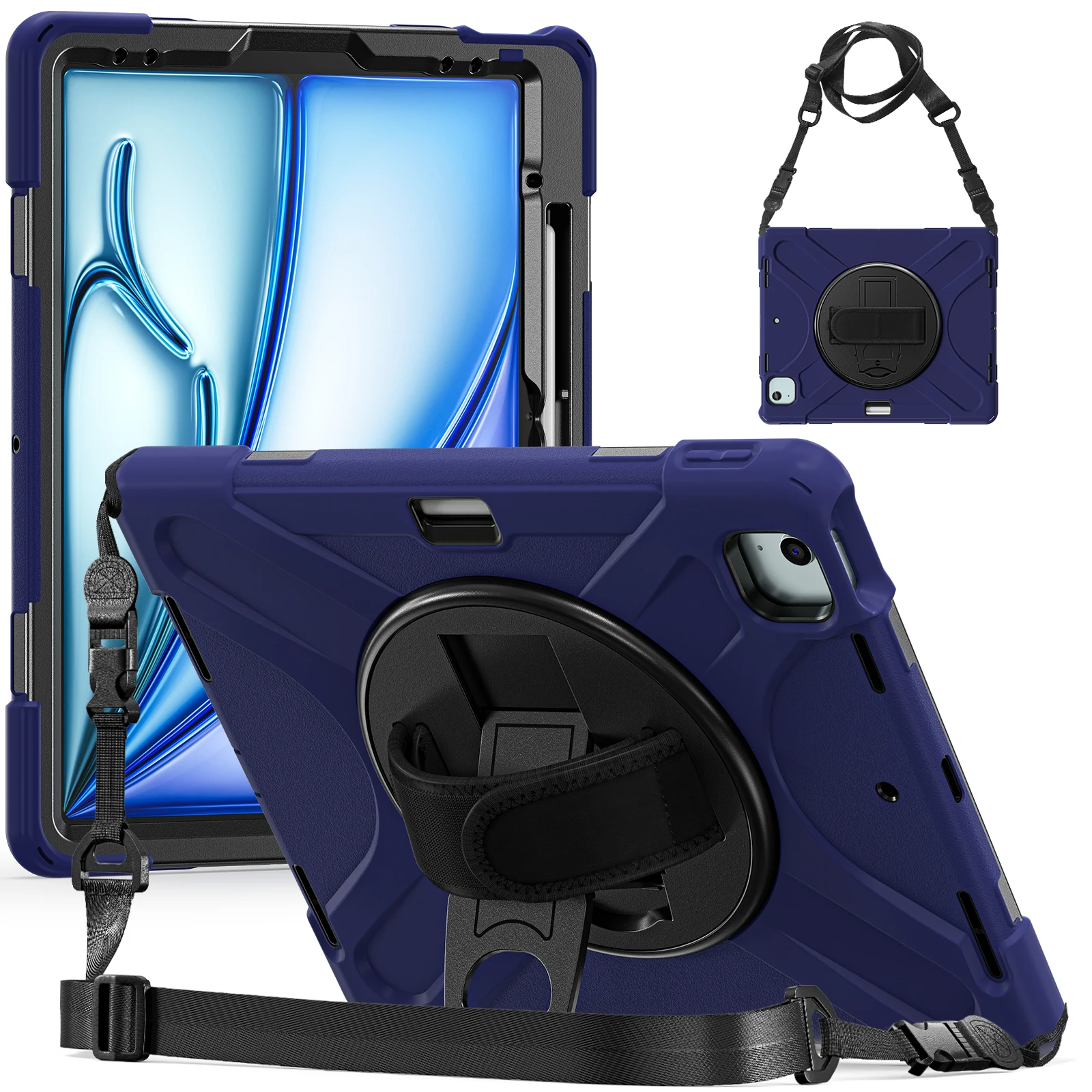 Enhanced Tablet Cover with Hand and Shoulder Armor Case